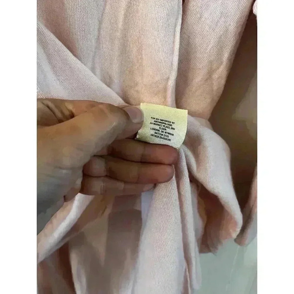 Anthropologie Moth Pullover 100% Wool Sweater Oversized V Neck Pink Size XS - Picture 7 of 8